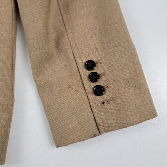 Club Monaco Beige Tan Wool Blazer Jacket Mens Size Medium Button Up - Picture 10 of 12